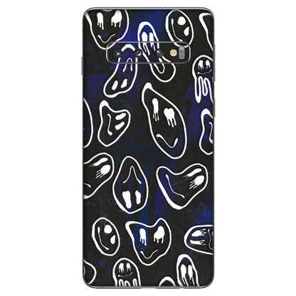Samsung A/S Series Phone Skins (All Models) - Distorted Smileys - 3D Embossed Finish (L-92) Samsung Galaxy S10