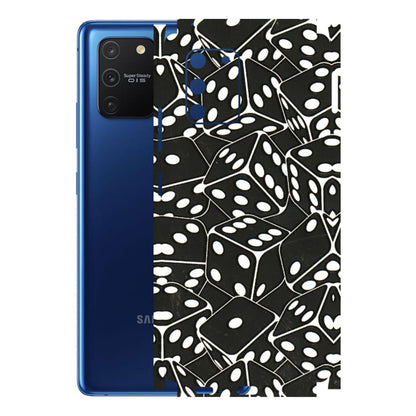 Samsung A/S Series Phone Skins (All Models) - Big Black Dices - 3D Embossed Finish (L-106) Samsung Galaxy S10 Lite