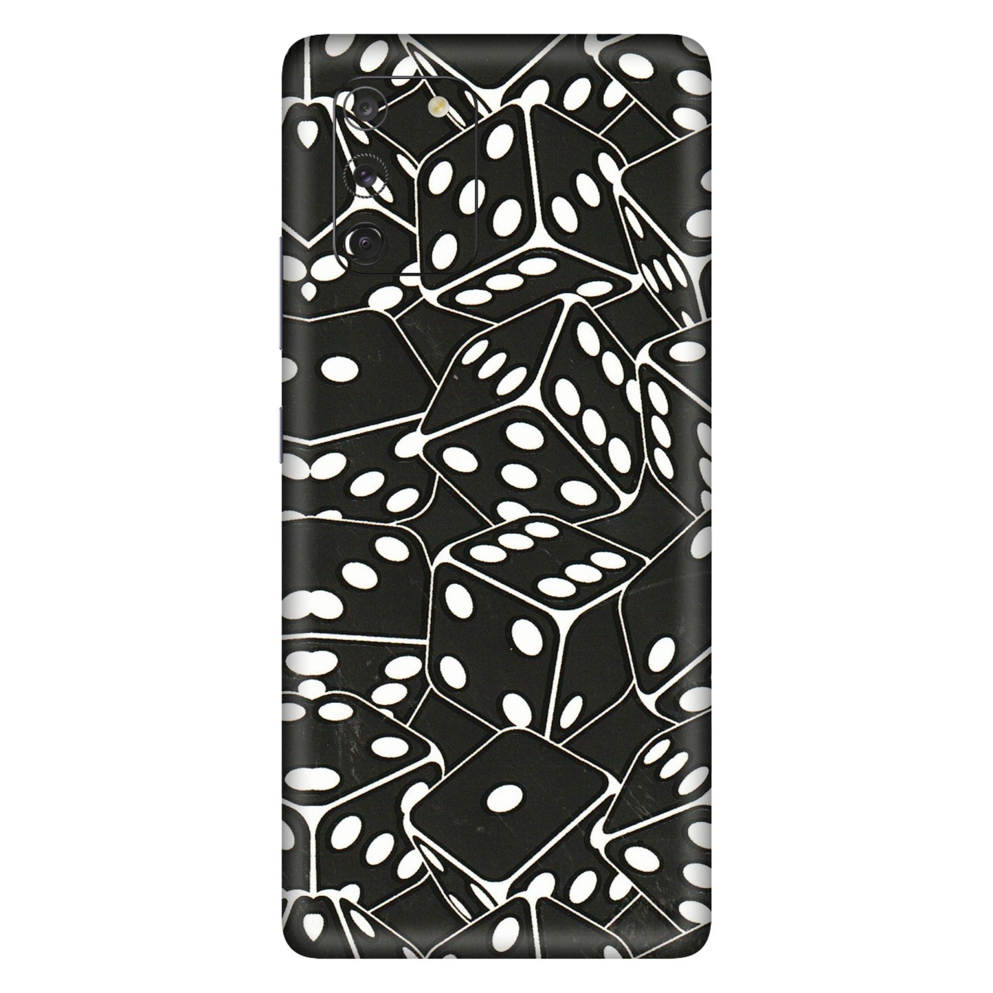 Samsung A/S Series Phone Skins (All Models) - Big Black Dices - 3D Embossed Finish (L-106) Samsung Galaxy S10 Lite