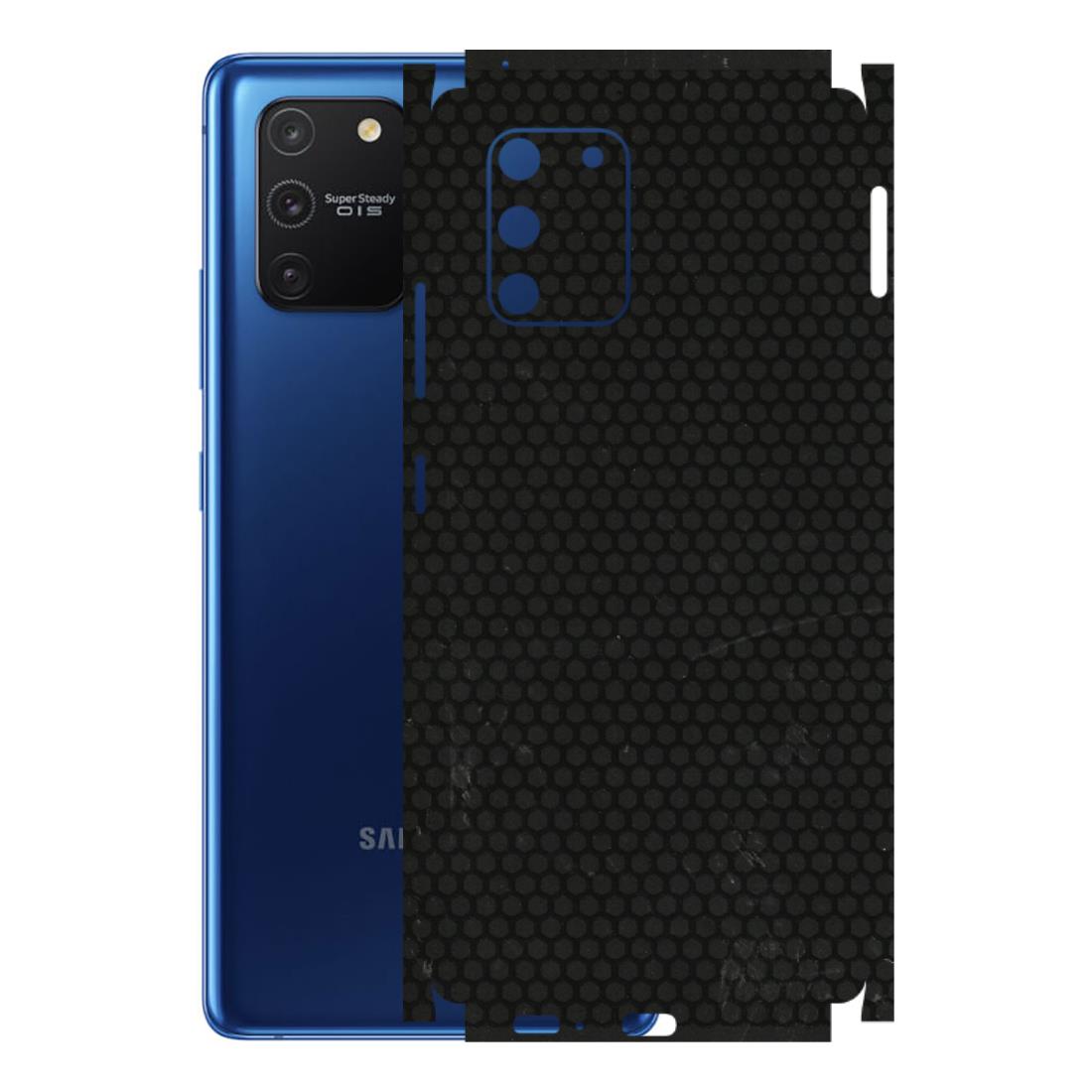 Samsung A/S Series Phone Skins (All Models) - Black honeycomb - 3D Embossed Finish (L-114) Samsung Galaxy S10 Lite