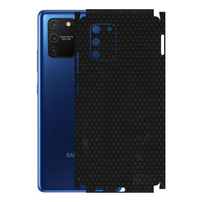 Samsung A/S Series Phone Skins (All Models) - Black honeycomb - 3D Embossed Finish (L-114) Samsung Galaxy S10 Lite