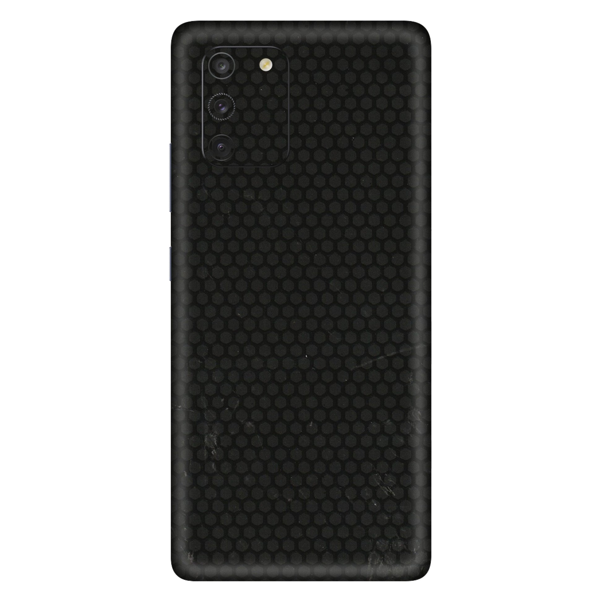 Samsung A/S Series Phone Skins (All Models) - Black honeycomb - 3D Embossed Finish (L-114) Samsung Galaxy S10 Lite