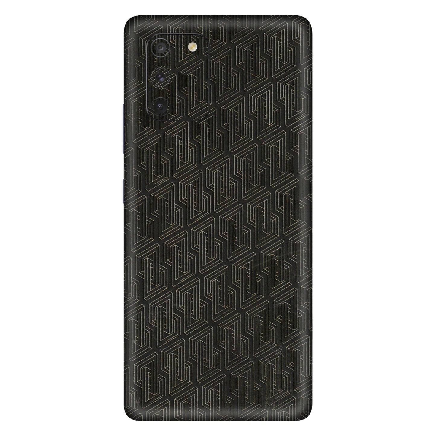 Samsung A/S Series Phone Skins (All Models) - Black Abstract Pattern - 3D Embossed Finish (L-117) Samsung Galaxy S10 Lite