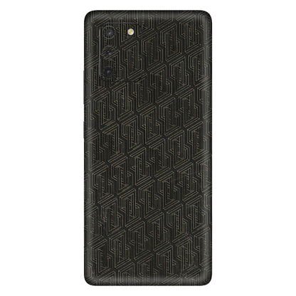 Samsung A/S Series Phone Skins (All Models) - Black Abstract Pattern - 3D Embossed Finish (L-117) Samsung Galaxy S10 Lite