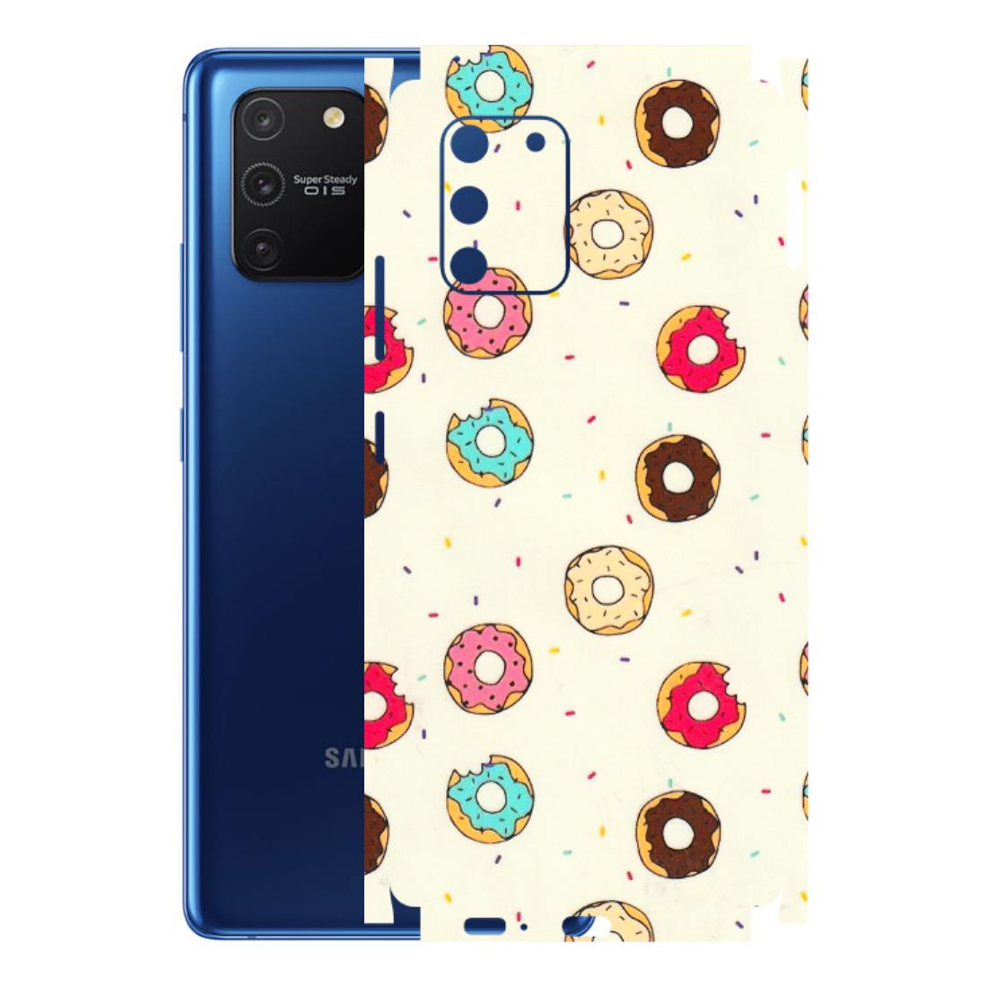 Samsung A/S Series Phone Skins (All Models) - Mini Donuts Doodle Art - 3D Embossed Finish (L-122) Samsung Galaxy S10 Lite