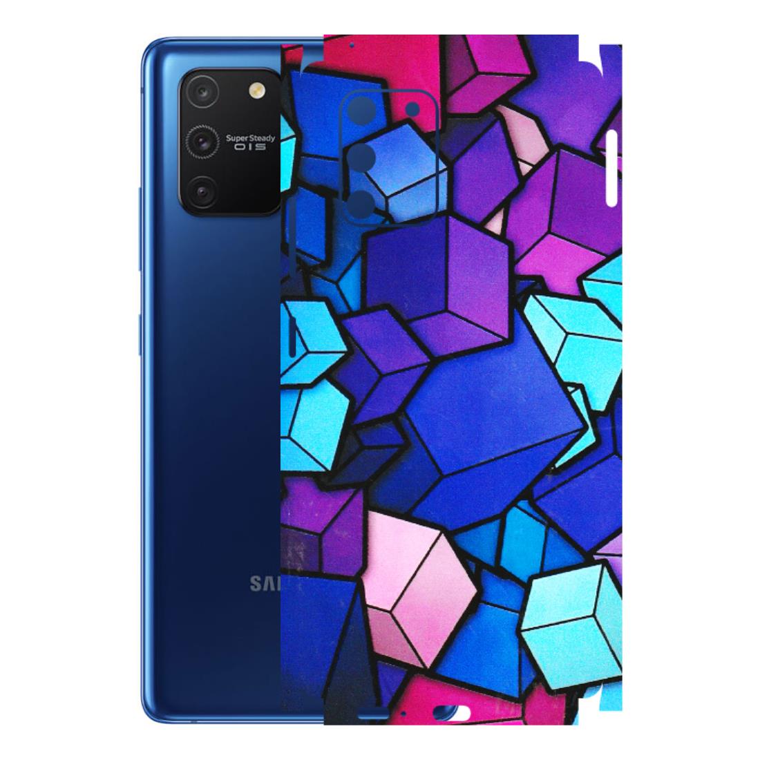 Samsung A/S Series Phone Skins (All Models) - Cube Doodle - 3D Embossed Finish (L-141) Samsung Galaxy S10 Lite