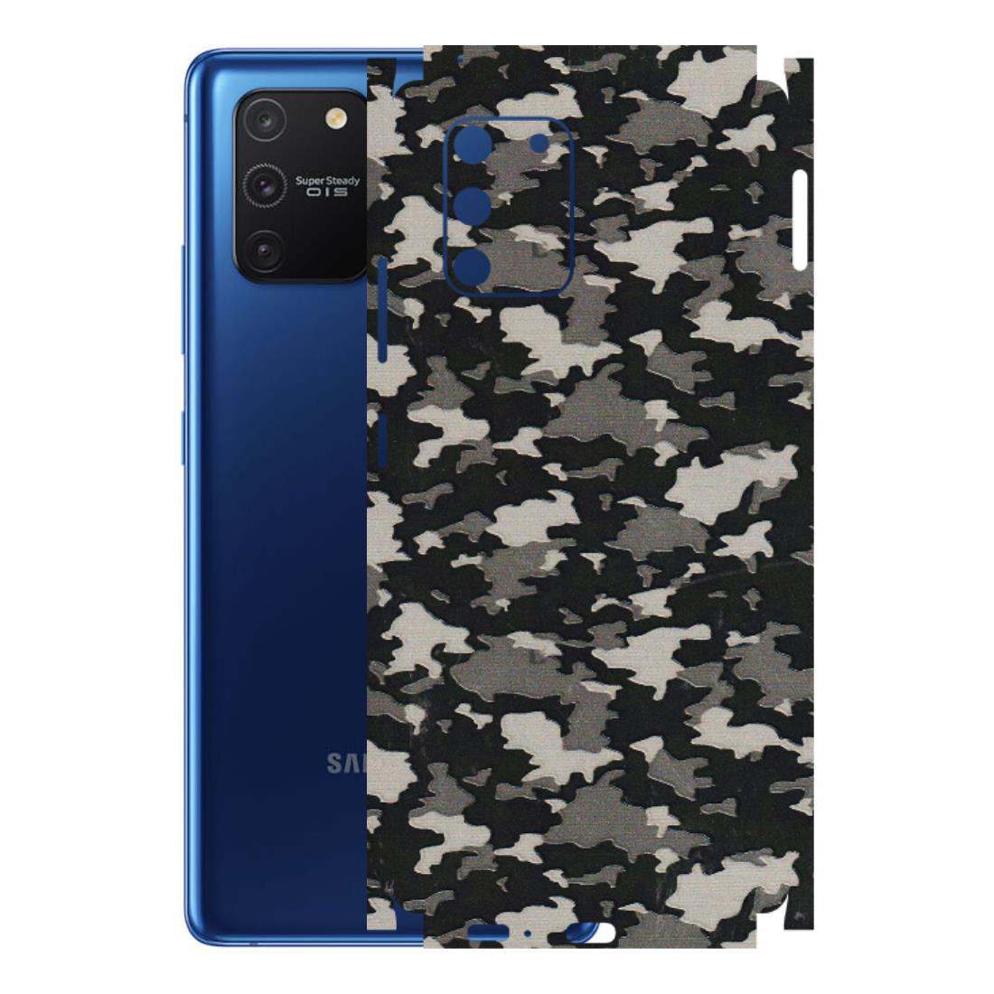 Samsung A/S Series Phone Skins (All Models) - Black/Grey Camoflaunge - 3D Embossed Finish (L-142) Samsung Galaxy S10 Lite