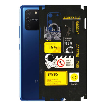Samsung A/S Series Phone Skins (All Models) - Black Cassini - 3D Embossed Finish (L-161) Samsung Galaxy S10 Lite