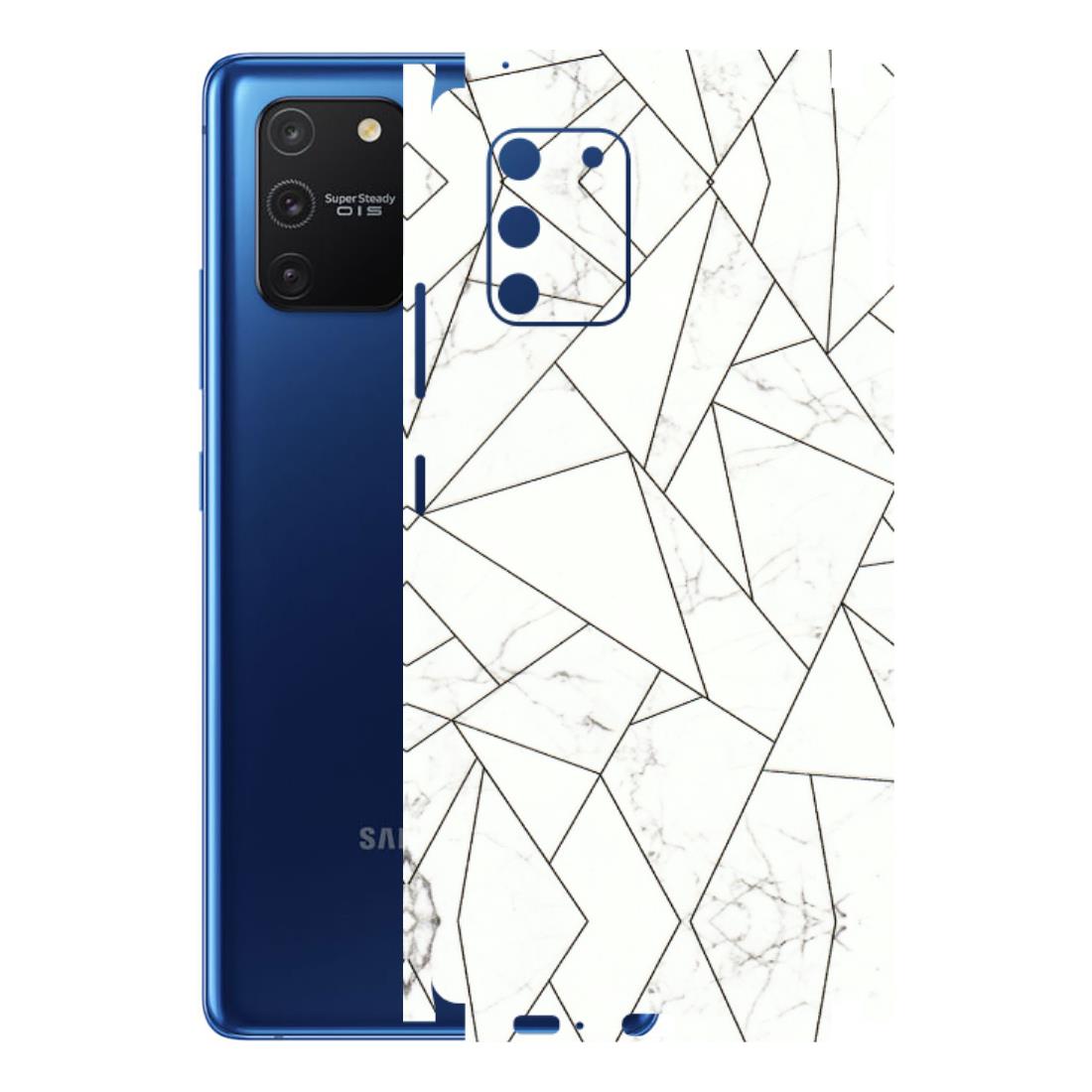 Samsung A/S Series Phone Skins (All Models) - Luxury White Marble Effect - 3D Embossed Finish (L-168) Samsung Galaxy S10 Lite
