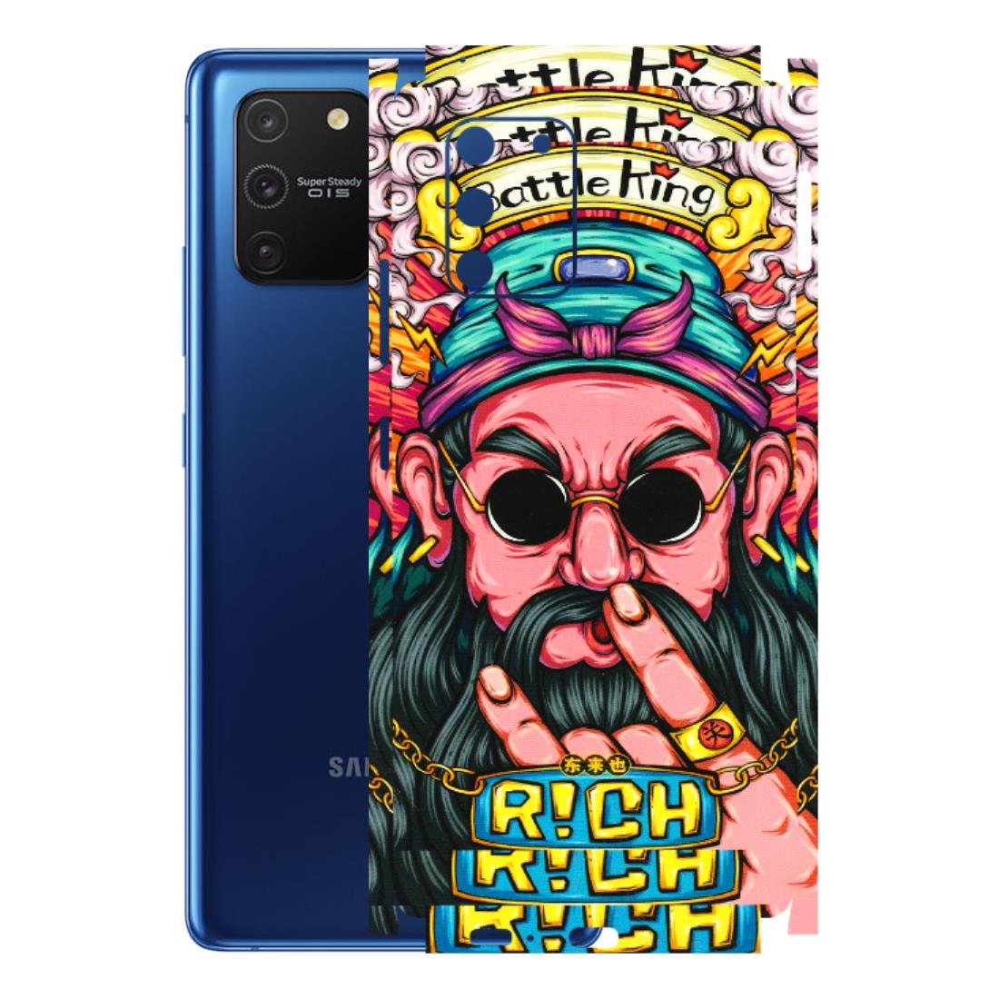 Samsung A/S Series Phone Skins (All Models) - Battle King Dude Face - 3D Embossed Finish (L-178) Samsung Galaxy S10 Lite