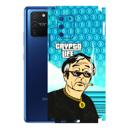 Samsung A/S Series Phone Skins (All Models) - Crypto Thug Life - 3D Embossed Finish (L-179) Samsung Galaxy S10 Lite