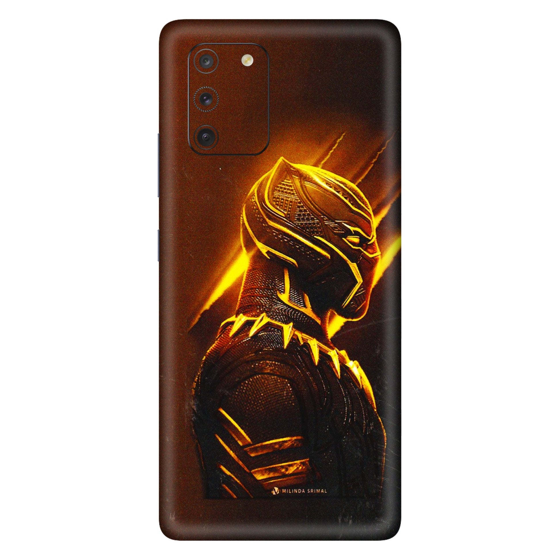 Samsung A/S Series Phone Skins (All Models) - Gold Black Panther - 3D Embossed Finish (L-181) Samsung Galaxy S10 Lite