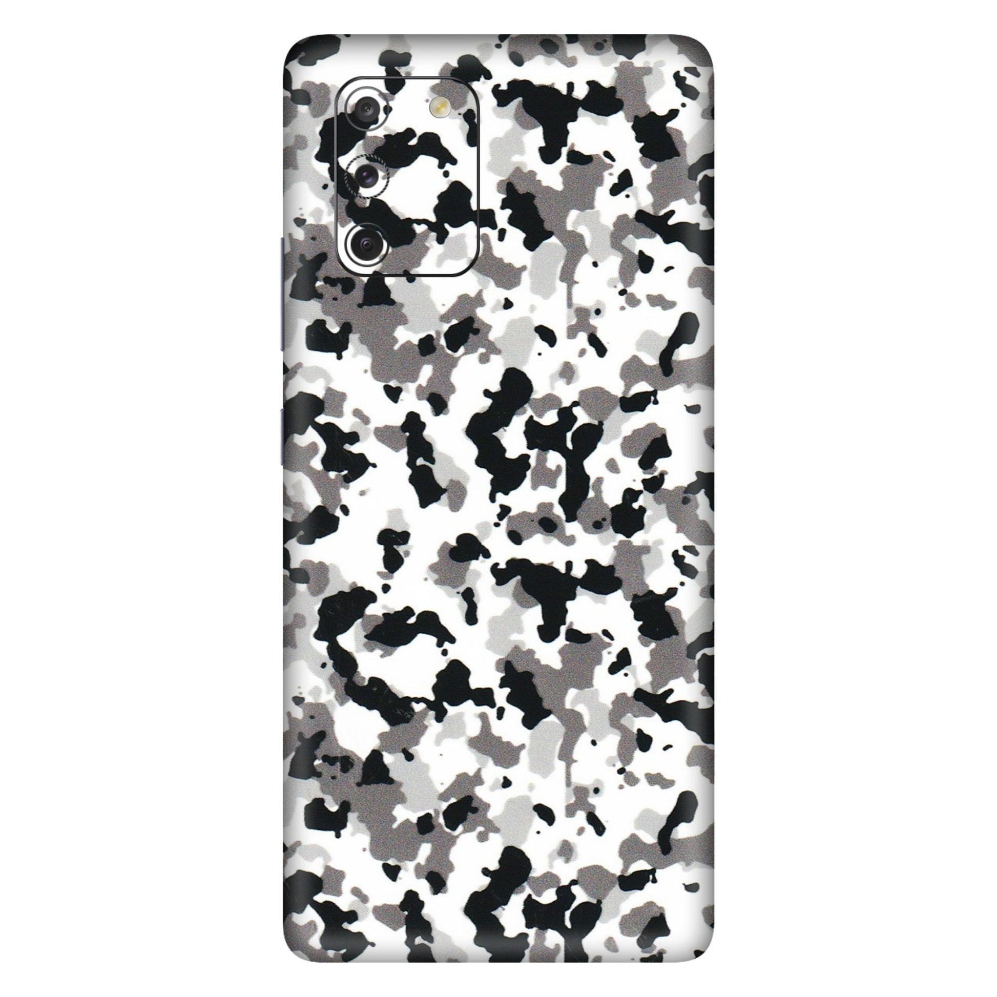Samsung A/S Series Phone Skins (All Models) - White Black Camouflage - 3D Embossed Finish (L-18) Samsung Galaxy S10 Lite