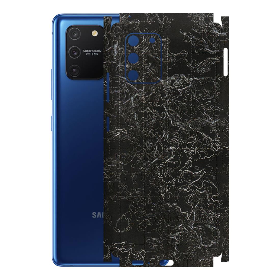 Samsung A/S Series Phone Skins (All Models) - Black map Texture - 3D Embossed Finish (L-201) Samsung Galaxy S10 Lite