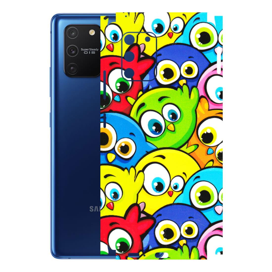 Samsung A/S Series Phone Skins (All Models) - Cute Fluffy Birds - 3D Embossed Finish (L-213) Samsung Galaxy S10 Lite