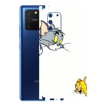 Samsung A/S Series Phone Skins (All Models) - Cute Tom And Jerry - 3D Embossed Finish (L-220) Samsung Galaxy S10 Lite