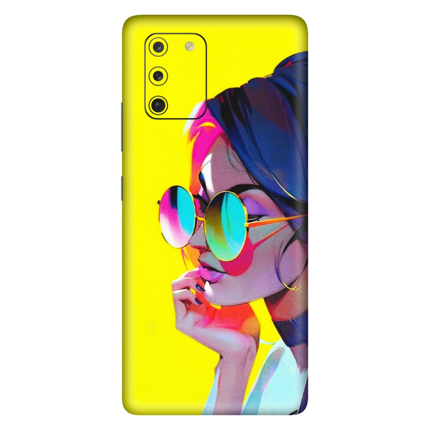 Samsung A/S Series Phone Skins (All Models) - Bold Stylish Girl - 3D Embossed Finish (L-222) Samsung Galaxy S10 Lite