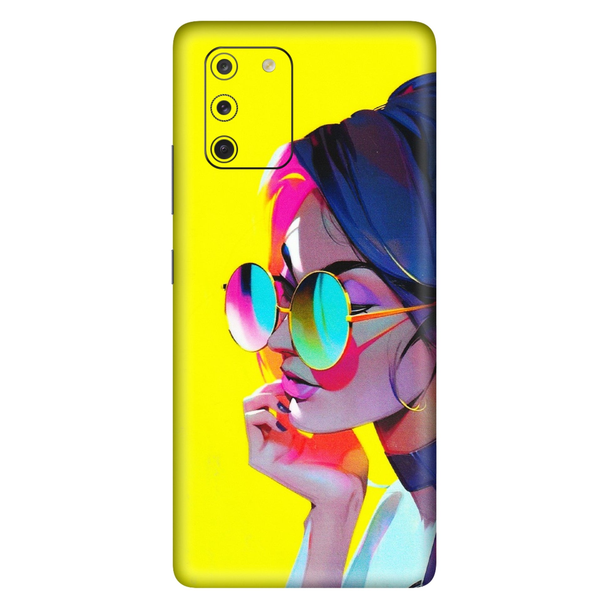 Samsung A/S Series Phone Skins (All Models) - Bold Stylish Girl - 3D Embossed Finish (L-222) Samsung Galaxy S10 Lite
