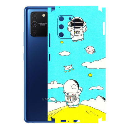 Samsung A/S Series Phone Skins (All Models) - Blue Skies Astro Float - 3D Embossed Finish (L-230) Samsung Galaxy S10 Lite