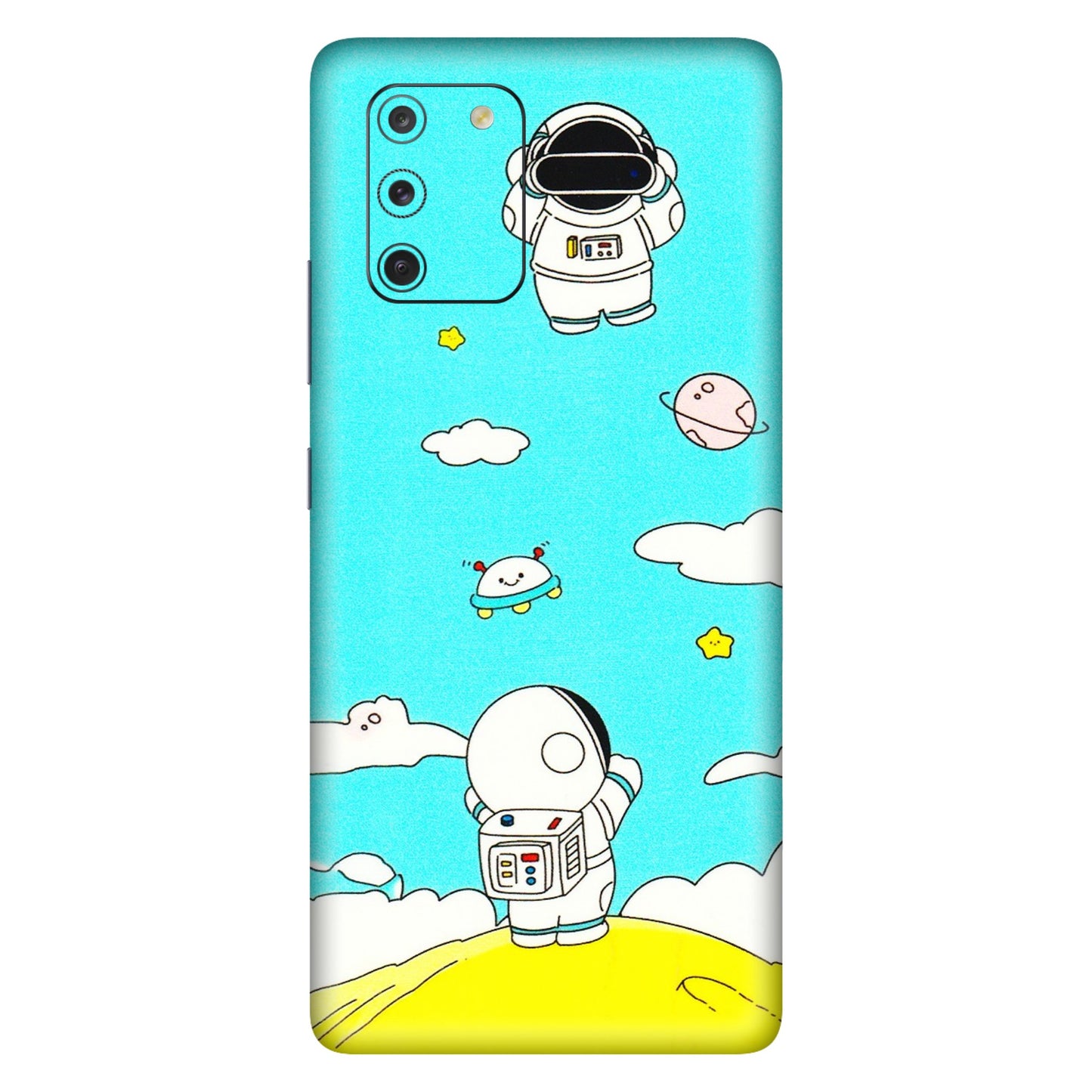Samsung A/S Series Phone Skins (All Models) - Blue Skies Astro Float - 3D Embossed Finish (L-230) Samsung Galaxy S10 Lite
