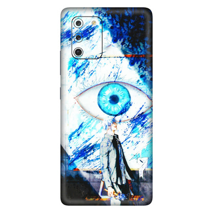 Samsung A/S Series Phone Skins (All Models) - Gojo Satoru evil eye - 3D Embossed Finish (L-239) Samsung Galaxy S10 Lite