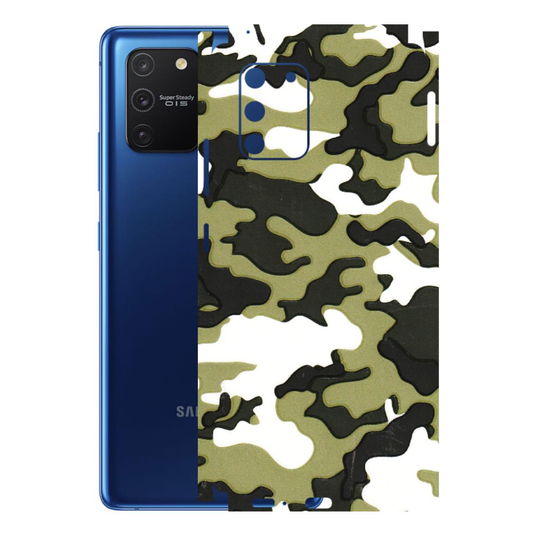 Samsung A/S Series Phone Skins (All Models) - Camouflages White And Green - 3D Embossed Finish (L-243) Samsung Galaxy S10 Lite