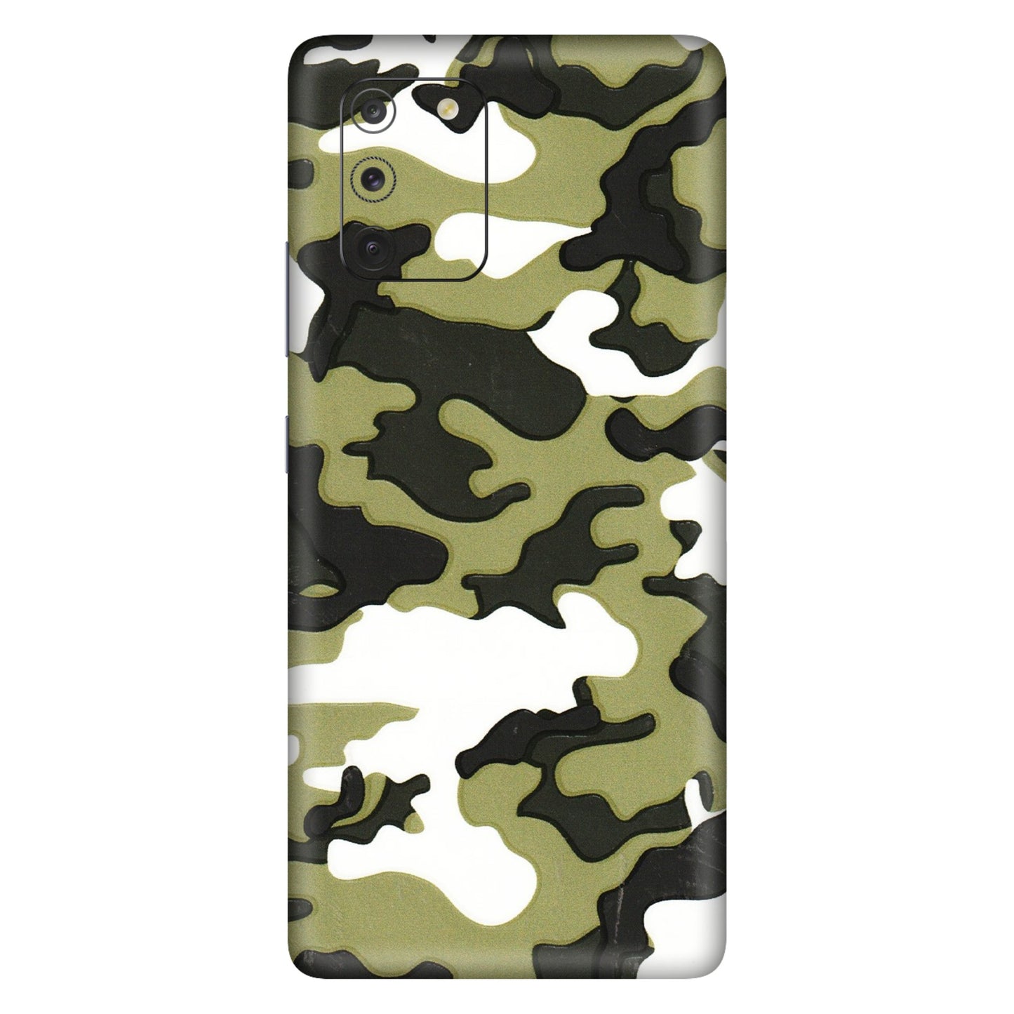 Samsung A/S Series Phone Skins (All Models) - Camouflages White And Green - 3D Embossed Finish (L-243) Samsung Galaxy S10 Lite