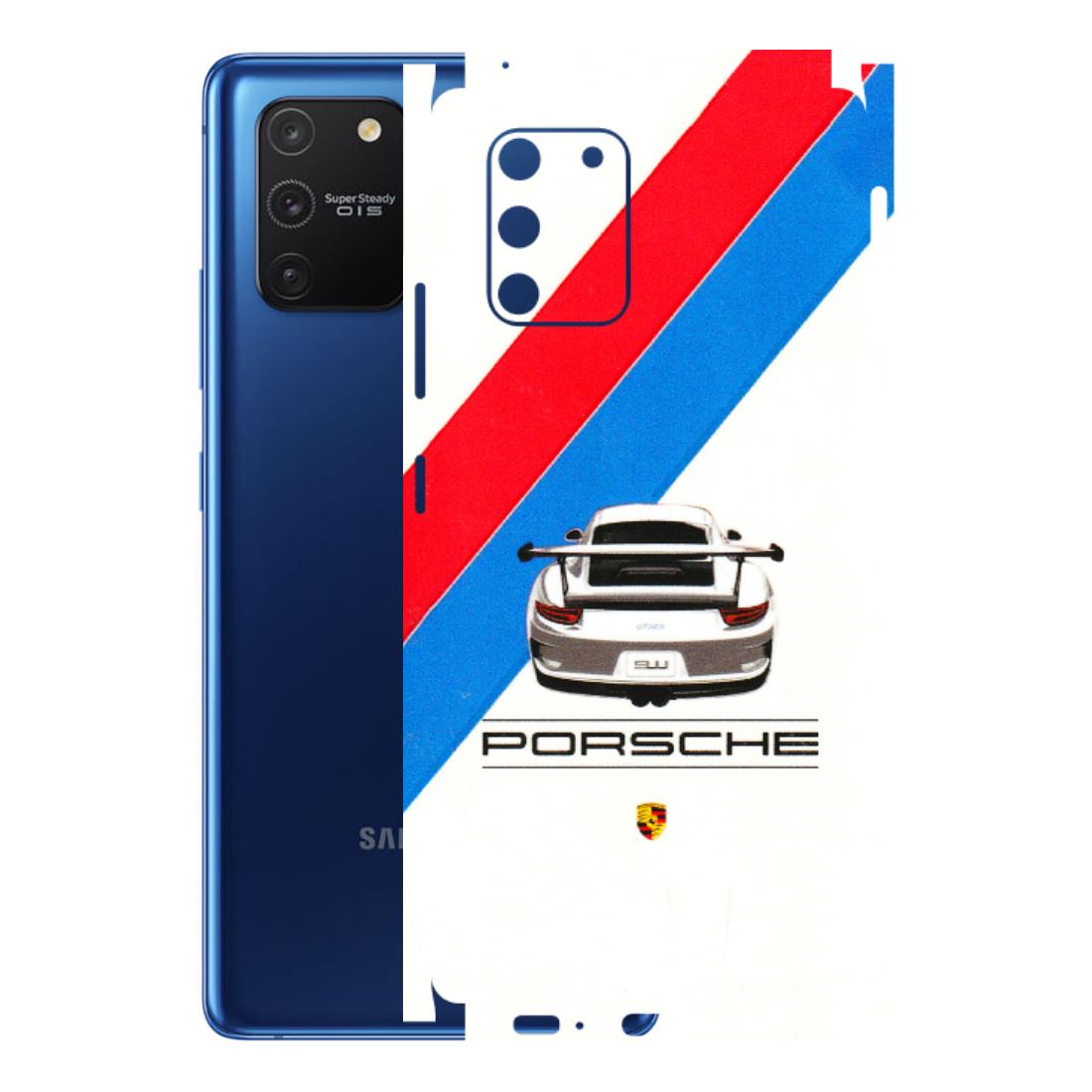 Samsung A/S Series Phone Skins (All Models) - Porche Car Sober Logo - 3D Embossed Finish (L-248) Samsung Galaxy S10 Lite