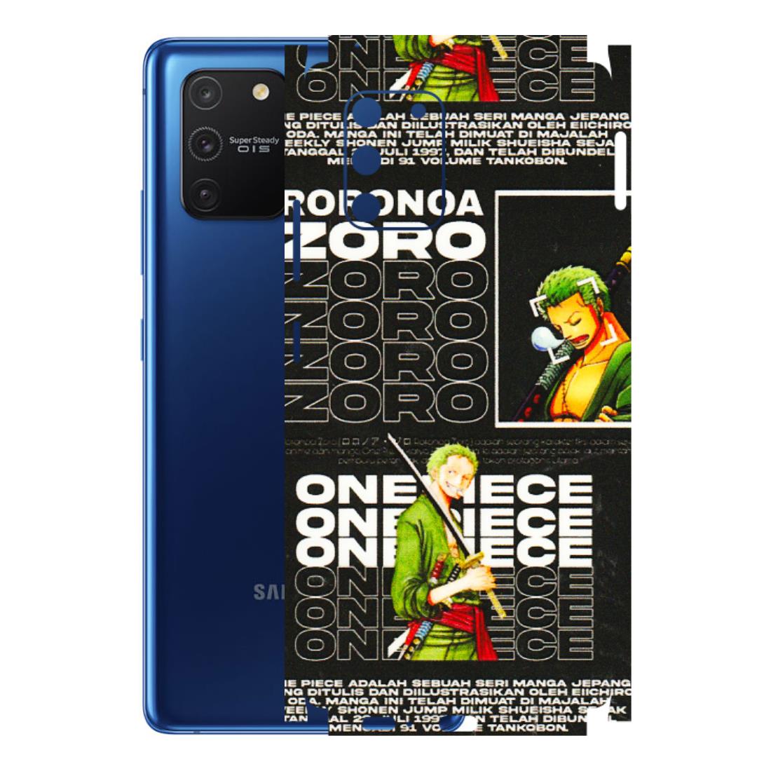 Samsung A/S Series Phone Skins (All Models) - One Piece Zoro - 3D Embossed Finish (L-250) Samsung Galaxy S10 Lite