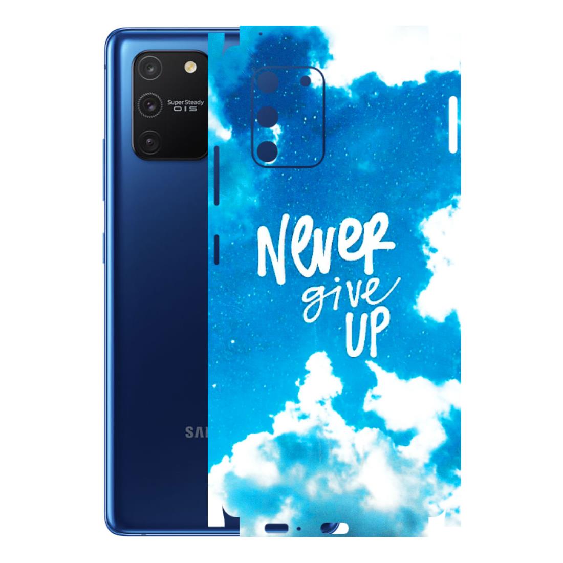 Samsung A/S Series Phone Skins (All Models) - Never Give Up - 3D Embossed Finish (L-279) Samsung Galaxy S10 Lite