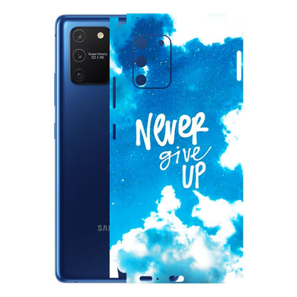 Samsung A/S Series Phone Skins (All Models) - Never Give Up - 3D Embossed Finish (L-279) Samsung Galaxy S10 Lite