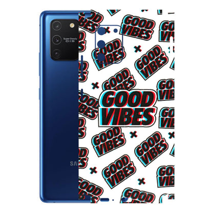 Samsung A/S Series Phone Skins (All Models) - Good Vibes - 3D Embossed Finish (L-282) Samsung Galaxy S10 Lite