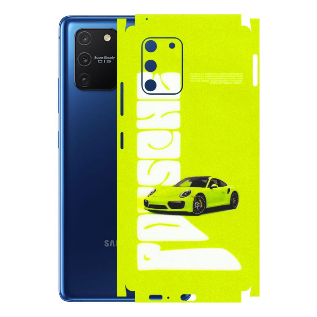 Samsung A/S Series Phone Skins (All Models) - Lime Green Porche - 3D Embossed Finish (L-30) Samsung Galaxy S10 Lite