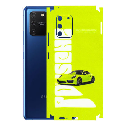 Samsung A/S Series Phone Skins (All Models) - Lime Green Porche - 3D Embossed Finish (L-30) Samsung Galaxy S10 Lite