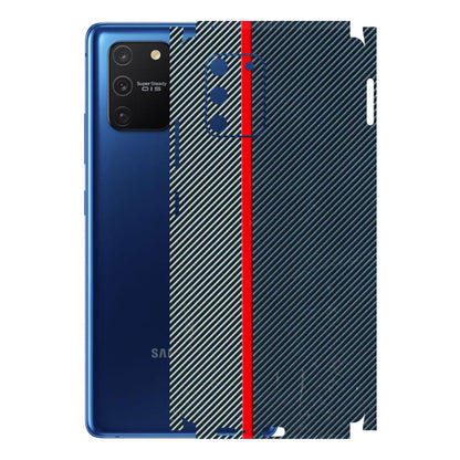Samsung A/S Series Phone Skins (All Models) - Blue Sober Lines - 3D Embossed Finish (L-305) Samsung Galaxy S10 Lite