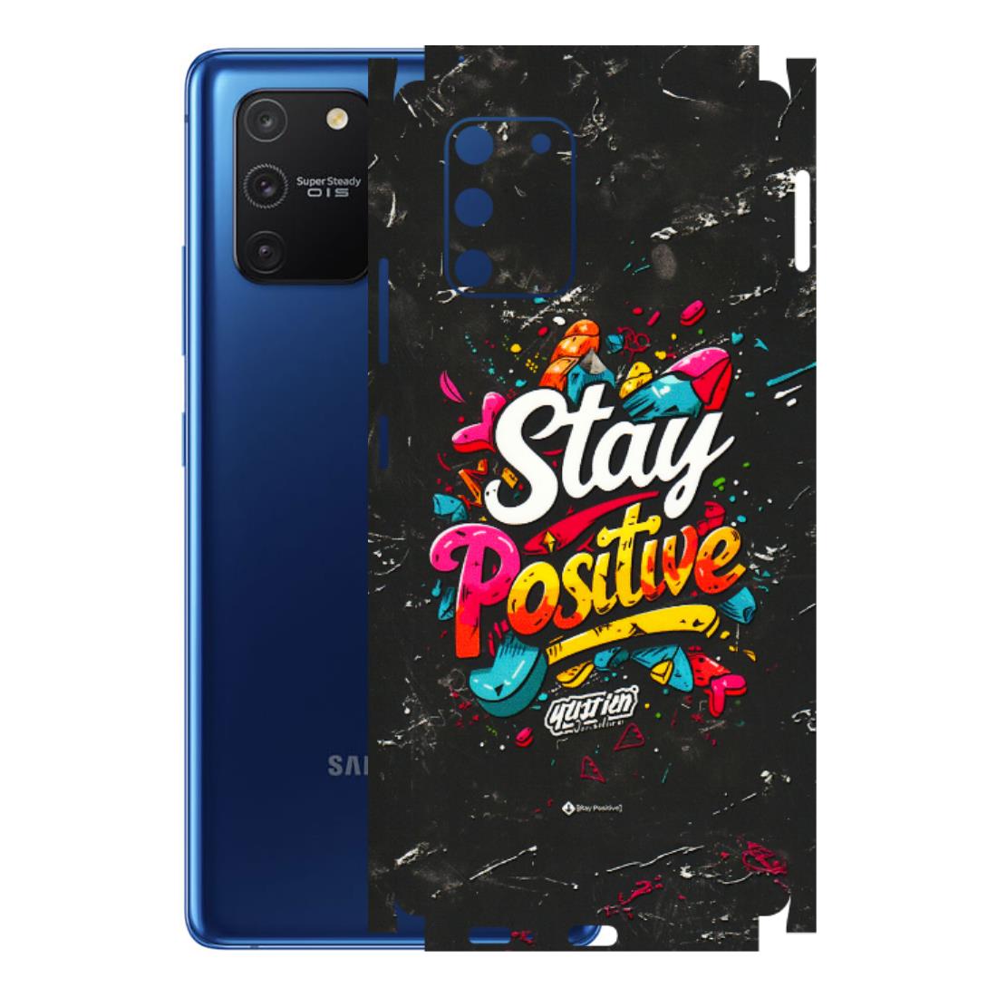 Samsung A/S Series Phone Skins (All Models) - Stay Positive Black - 3D Embossed Finish (L-31) Samsung Galaxy S10 Lite