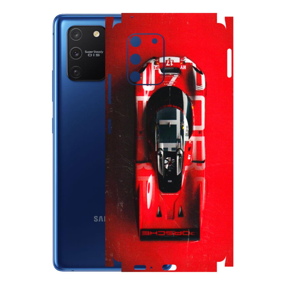 Samsung A/S Series Phone Skins (All Models) - Red Porsche Car Logo - 3D Embossed Finish (L-315) Samsung Galaxy S10 Lite