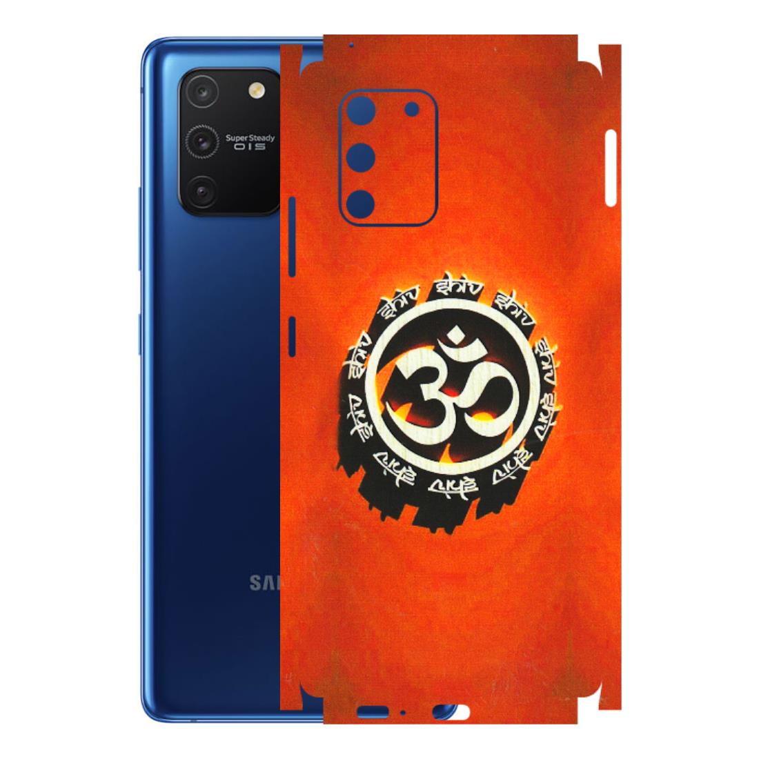 Samsung A/S Series Phone Skins (All Models) - Aum Shiv Orange - 3D Embossed Finish (L-32) Samsung Galaxy S10 Lite