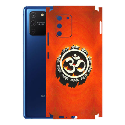 Samsung A/S Series Phone Skins (All Models) - Aum Shiv Orange - 3D Embossed Finish (L-32) Samsung Galaxy S10 Lite