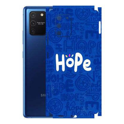 Samsung A/S Series Phone Skins (All Models) - Hope Doodles Blue - 3D Embossed Finish (L-43) Samsung Galaxy S10 Lite