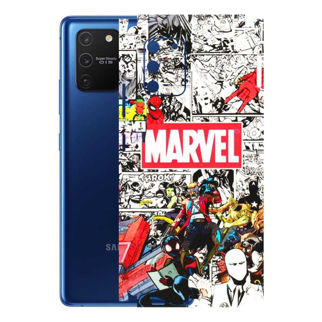 Samsung A/S Series Phone Skins (All Models) - Marvel Colorful Comic - 3D Embossed Finish (L-64) Samsung Galaxy S10 Lite