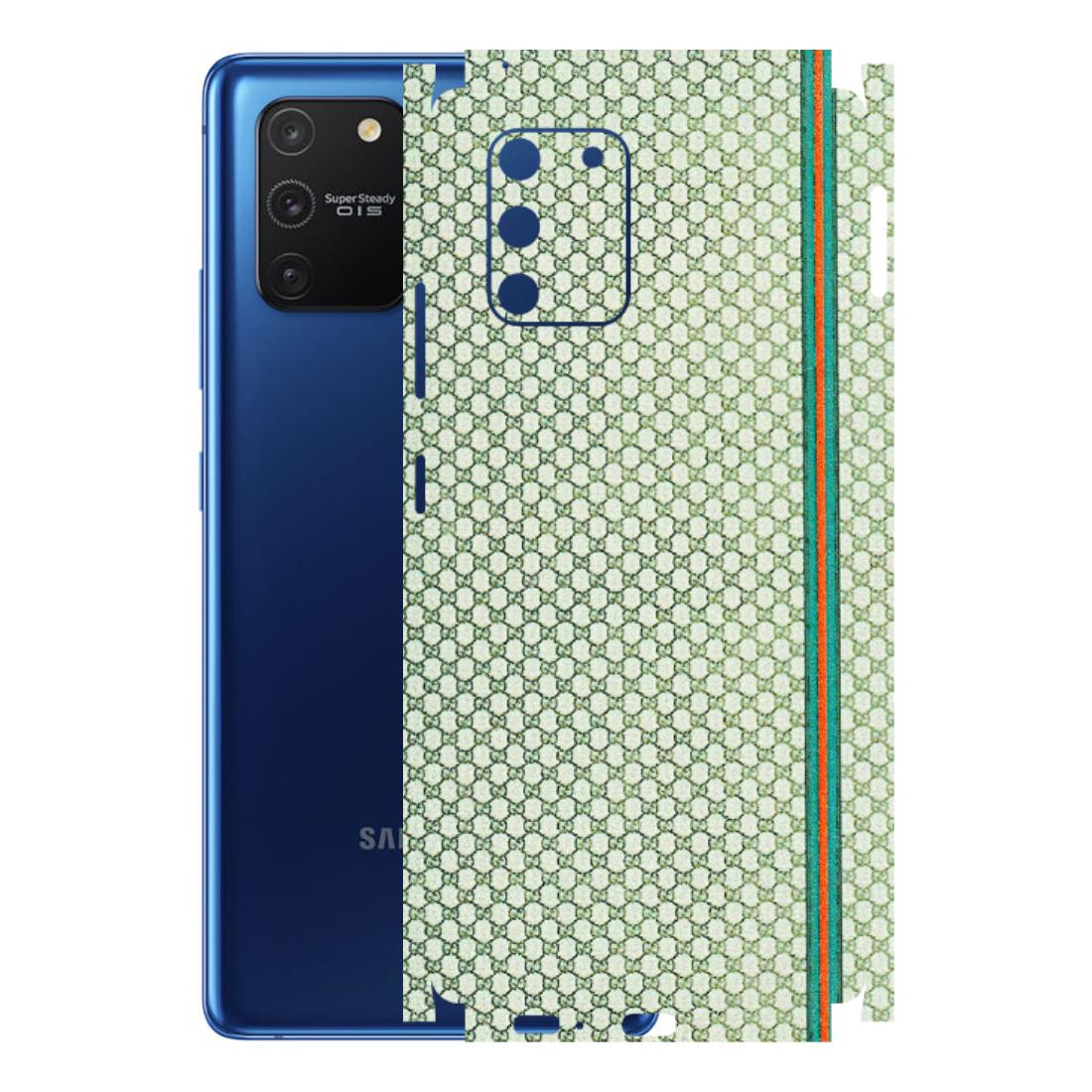 Samsung A/S Series Phone Skins (All Models) - Gucci Fabric Pattern - 3D Embossed Finish (L-73) Samsung Galaxy S10 Lite