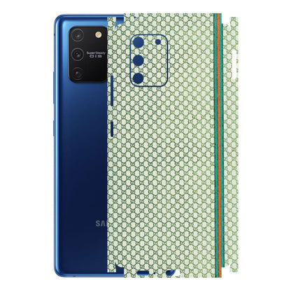 Samsung A/S Series Phone Skins (All Models) - Gucci Fabric Pattern - 3D Embossed Finish (L-73) Samsung Galaxy S10 Lite