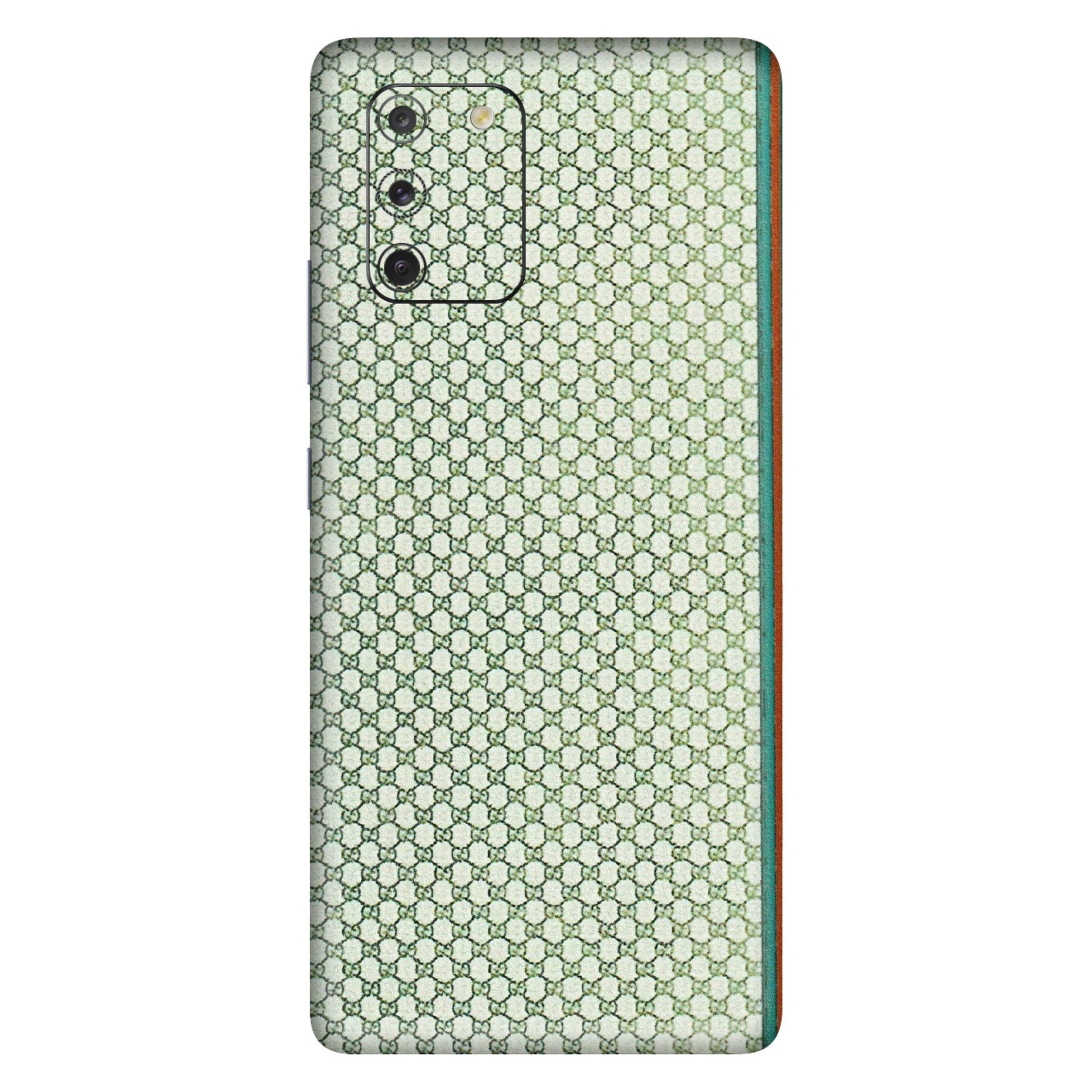 Samsung A/S Series Phone Skins (All Models) - Gucci Fabric Pattern - 3D Embossed Finish (L-73) Samsung Galaxy S10 Lite