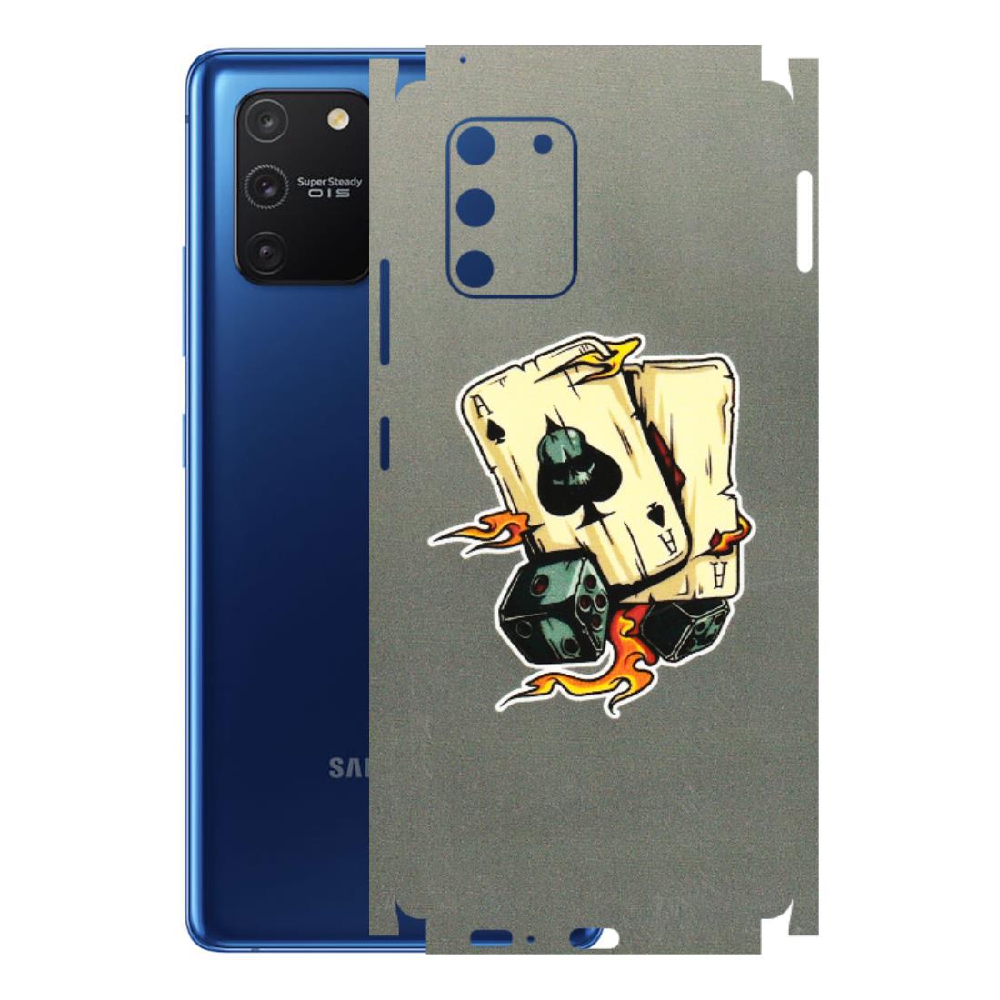 Samsung A/S Series Phone Skins (All Models) - Grey Cards Of Ace - 3D Embossed Finish (L-77) Samsung Galaxy S10 Lite