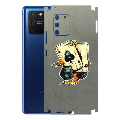 Samsung A/S Series Phone Skins (All Models) - Grey Cards Of Ace - 3D Embossed Finish (L-77) Samsung Galaxy S10 Lite
