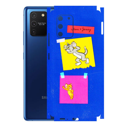 Samsung A/S Series Phone Skins (All Models) - Tom N Jerry Sticky Notes - 3D Embossed Finish (L-88) Samsung Galaxy S10 Lite