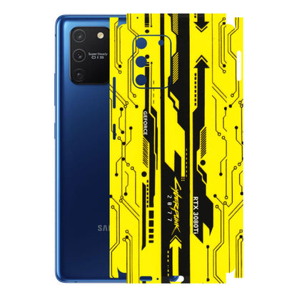 Samsung A/S Series Phone Skins (All Models) - Yellow Cyberpunk - 3D Embossed Finish (L-93) Samsung Galaxy S10 Lite