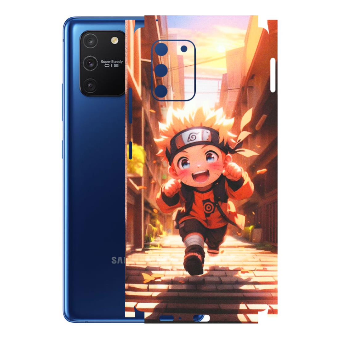 Samsung A/S Series Phone Skins (All Models) - Naruto Cute Toon Running - Matte Finish (M-04) Samsung Galaxy S10 Lite