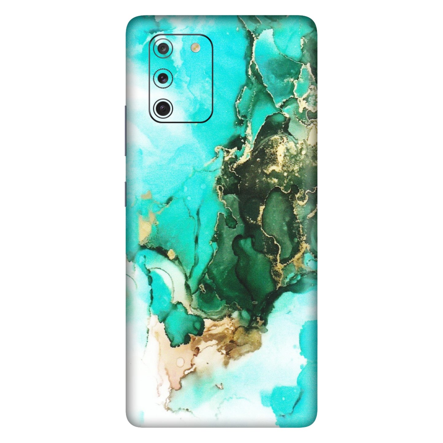 Samsung A/S Series Phone Skins (All Models) - The Blue Gold Marble - Matte Finish (M-124) Samsung Galaxy S10 Lite
